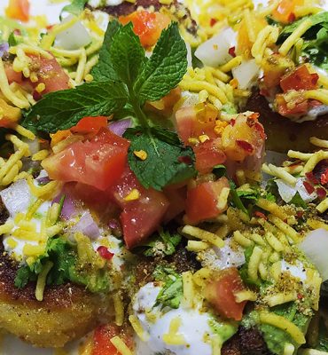 Moong Dal ki Tikki Chaat