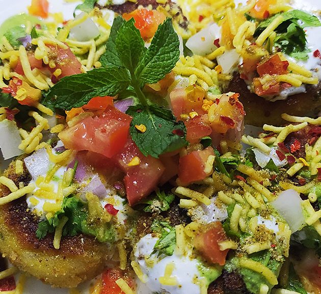 Moong Dal ki Tikki Chaat