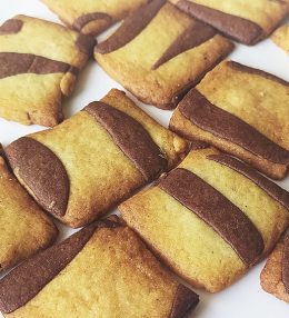 Bakery Style Eggless Zebra Cookies Recipe